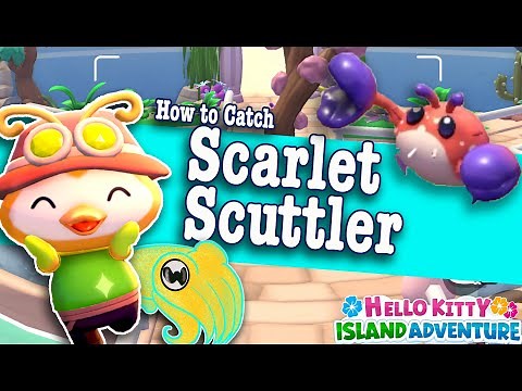 How to Catch the Scarlet Scuttler in Hello Kitty Island Adventure | mini Critter Guide