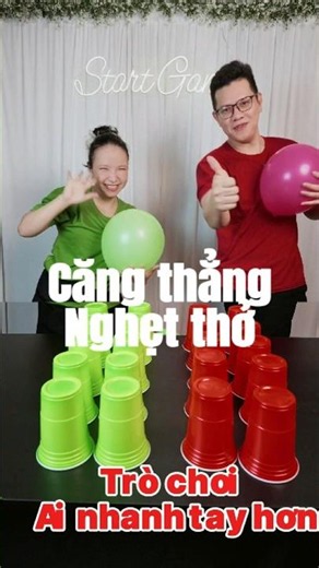 🔥 Trò Chơi Ai Nhanh Tay Hơn #TroChoiVui #ThuThach #GameVui #BalloonChallenge