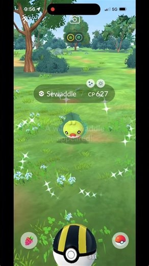 Shiny Sewaddle Encounter Pokemon Go #pokemongo #shinypokemon #pokemon #gaming
