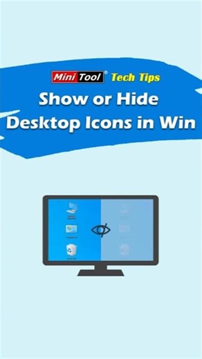 How to Show or Hide Desktop Icons in Windows? #windowstips #windows