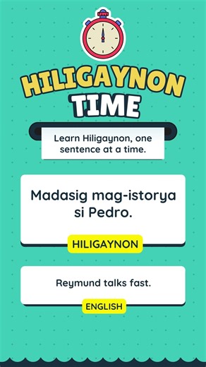 Learn Hiligaynon, one sentence at a time.