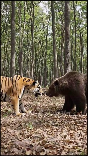 “Tiger vs Bear – Who Wins? 🐅🐻 | Wild Fight”
