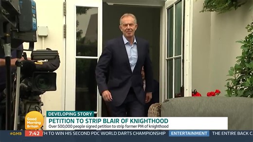 Tony Blair ‘deserves the honour’ of knighthood, says Keir Starmer