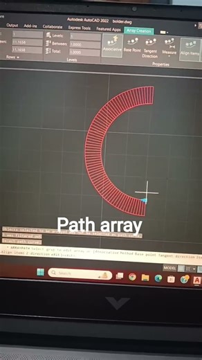 path array/#autocad #civil #shorts #shortvideo #tranding