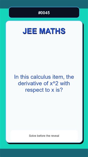 JEE Maths Practice Question 0045 | Calculus | Easy
