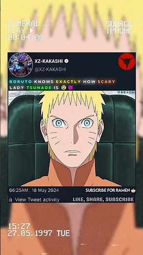 Boruto Knows Exactly How Scary Lady Tsunade Is 😰😈 #naruto #anime #shorts