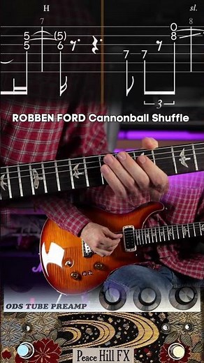 ROBBEN FORD - Cannonball Shuffle Tutorial & TABS