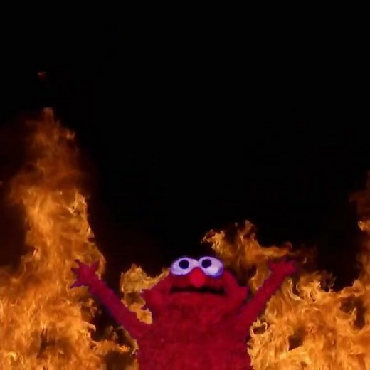 Longer, improved Hellmo, Elmo Flaming, Crazy Elmo in Flames
