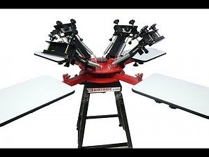 4 Color 4 Station Screen Printing Machine With 360 Micro