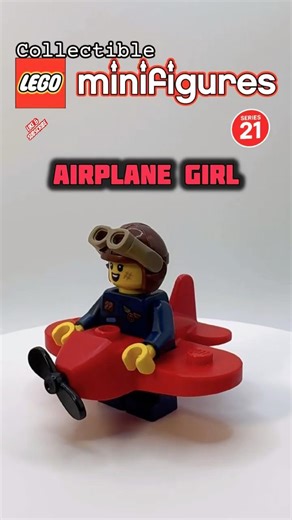 Lego Airplane Girl Minifigure #lego #legominifigures #afol #legofan