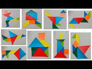 Learn how to make Tangram Puzzle Shapes|Tangram Set |Tangram Puzzle|Tangram Shapes \\Origami Tangram