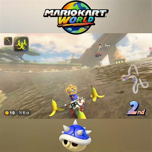 Blue shell got confused #mariokartworld #mariokart #gaming #nintendo #funny