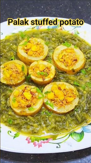 🌿Palak Stuffed Potato🥔