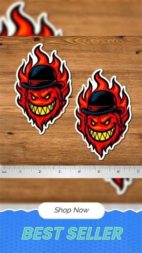 Spitfire Flaming Big-Head Sticker Decal 2 Pack 5" – Skateboard Car Laptop Vinyl