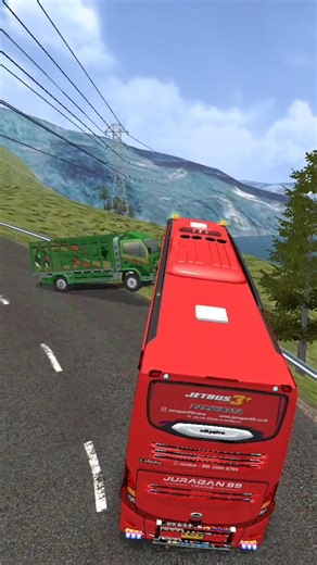 bus pariwisata di jalur extrim😱#buspariwisata #funny #memes #bussimulatorindonesia #games #minecraft