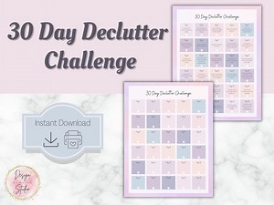 Declutter Challenge Printable for Your House Cleaning Planner Schedule Cleaning Checklist 30 Day Declutter Checklist Declutter Planner - Etsy Australia