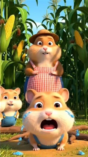 BABY HAMSTER FELL...😱|ENNI MINI FAM|#animationshorts #aishorts #hamster