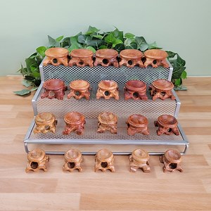 Wood Sphere Stand / Hand Carved Wooden Sphere Holder - Etsy