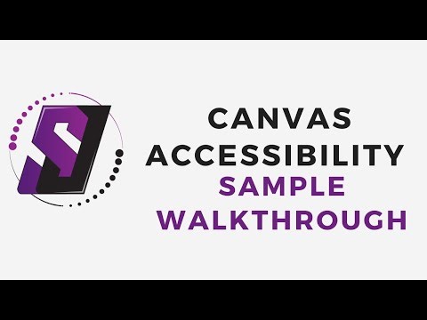 Canvas accessibility: Full Walkthrough (Demo)