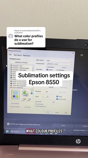 Epson 8550 Sublimation Settings for Beginners