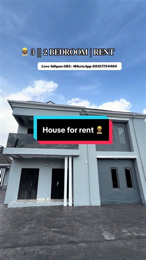 👷🏾 Newly Built 3 & 2 Bedroom Apartments – Lere Adigun GRA, Ibadan Modern living in a serene and secure environment. Features: • All rooms en-suite • POP ceiling • Fitted kitchen • Spacious compound • 24/7 security • Good road access • Water supply #IbadanRealEstate #IbadanApartments #HouseForRent #polypropertyrent #polyproperty
