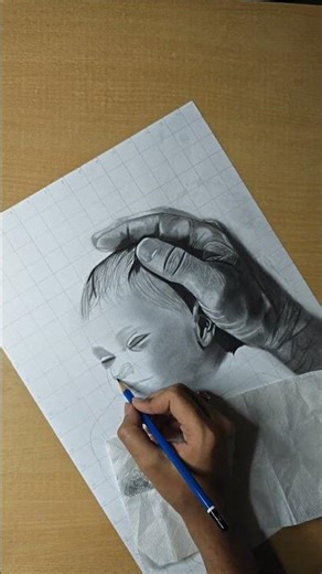 Hyper-realistic baby face from start to finish #art #shorts #timelapse #hyperrealistic #realismart