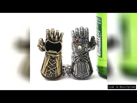 Marvel The Avengers Thanos Keychain for Men, Infinity Gauntlet, Creative Beer Bottle Opener, Pendant