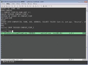 sqlite3-在视图上创建触发器