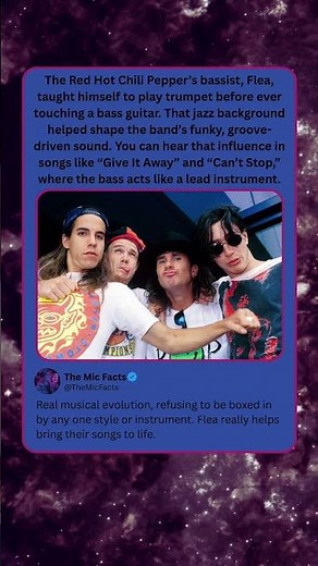 Red Hot Chili Peppers’ bassist Flea is a multi-instrumentalist