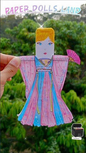 DIY Chinese Dress👘🧧|Let’s dress her up for Lunar New Year✨#shorts#paperdoll#chinese#dressup#diy#doll
