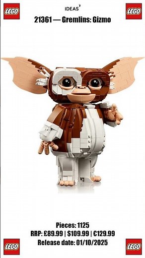 NEW! LEGO Gremlins: Gizmo 21361 – Cute & Creepy Build #shorts