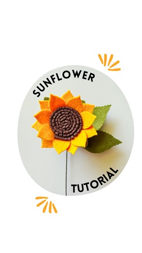 How to make a felt sunflower with free pattern! #feltflower #feltsunflower | Resa Curbo Creative