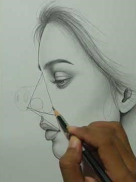 Easy Nose Drawing technique 🤯 must try 😎. #pencilart #sketching #artist #drawing