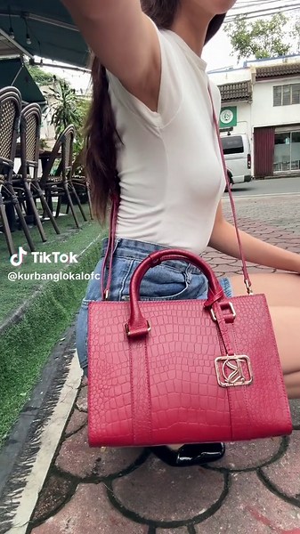 Classy combo: basic white tee, mini denim skirt, black Mary Janes, and a croco red crossbody bag #KurbangLokal #fashiontiktok #fashiontok #ootdfashion #ootdinspo #outfitideas #fitcheck