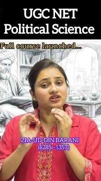 Ziauddin Barani | Indian Political Thought | ugc net political science classes