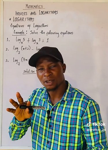 Solving Logarithmic Equations with Prof. Kay