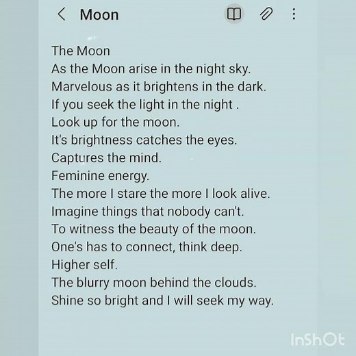 Free verse Poem: The Moon.