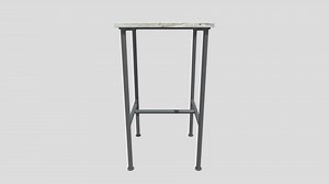 Small side table with metal legs - Buy Royalty Free 3D model by 3DImaginationHub