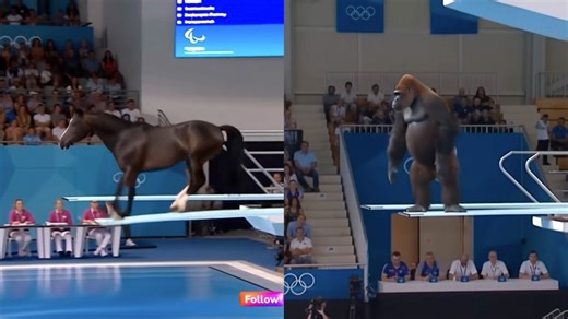 New AI TikTok trend turns animals into olympic divers