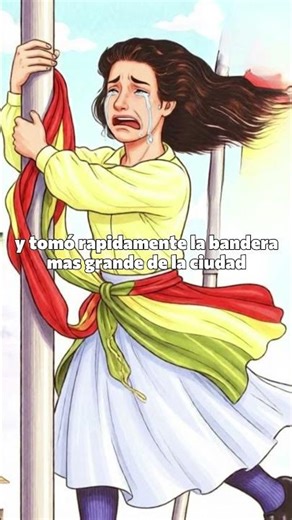 La niña que rescató la bandera de su país