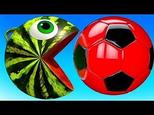 Pacman Watermelon Roll Fun Chase with Friends as he Found on Red Treasure and Pac Pj Masks #1940