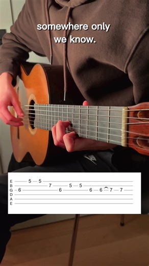 Guitar Tutorial for 'Somewhere Only We Know'