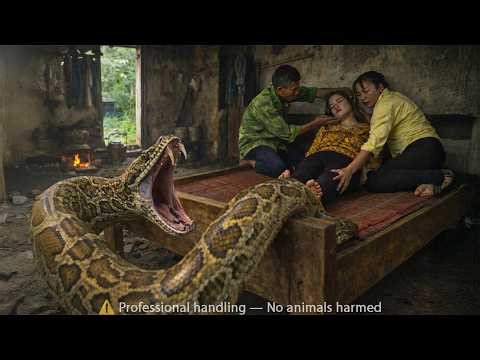 72 Hours on High Alert: 100kg+ Python Stalking a Girl on Her Bed — Tense Encounter