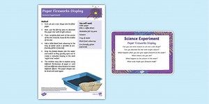 EYFS Paper Fireworks Display Science Experiment and Prompt Card Pack