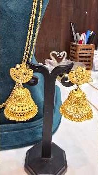 Umbrella Buttalu Earrings | Peacock Design Traditional South Indian Gold Jewellery | Vasus Vibes