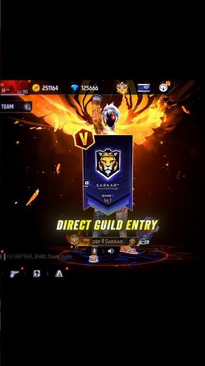 SUDIP SARKAR NEW🥶GUILD💀FREE ENTRY FOR ALL 🫶 #freefire #shorts #raistar #gyangaming