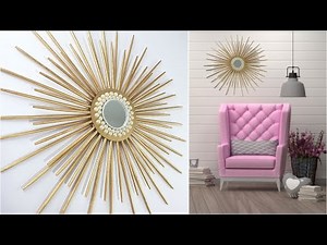 DIY ROOM DECOR / Best out of waste / MIRROR project / CD and chopsticks recycle IDEA / WALL ART