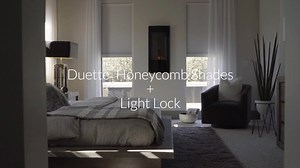 Enjoy a peaceful night's sleep with shades that deliver unparalleled darkness. #ThePerfectShade Featured: #HunterDouglas Duette Honeycomb Shades with LightLock. Learn more here: https://bit.ly/2IY960I | Hunter Douglas
