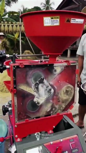 Rice Husking and Milling Process Using Machine in Production Area