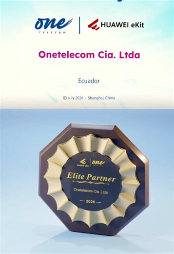 ¡Traemos el premio a casa! 🩷 @Huawei nos reconoce como Elite Partner 🏆, pero este logro lleva la huella 🫆 de cada ecuatoriano 🇪🇨 que elige evolucionar con internet ONE. 🛜 #LaEvoluciónNosUne #OneTelecom #InternetOne #Telecomunicaciones #Shanghai